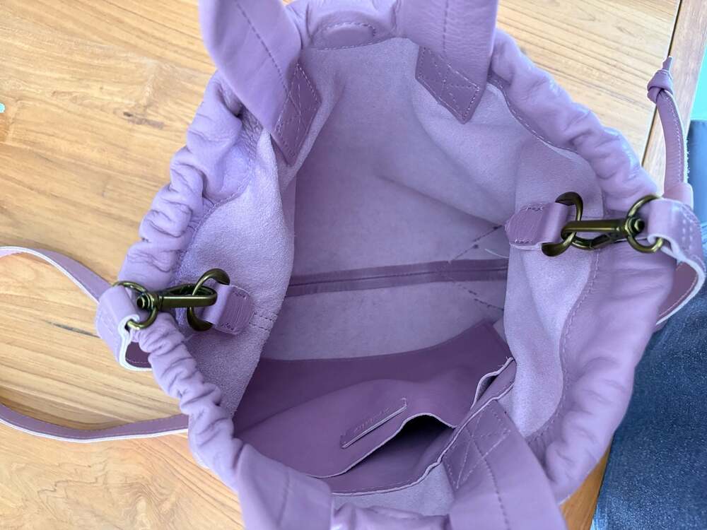 Madewell The Piazza Crossbody Bag in Vibrant Lilac Lavender Leather - Picture 9 of 9